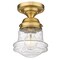 Z-Lite Vaughn 1 Light Flush Mount, Heritage Brass And Clear Seedy 736F1-HBR - alternate 7